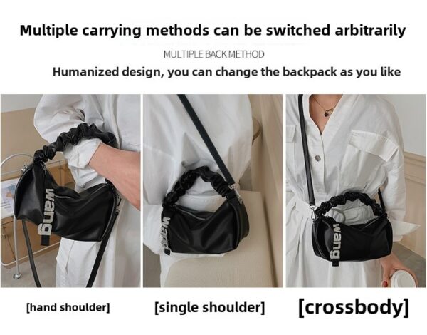 Ladies Shoulder Bag, Underarm Pleated Bag - Image 5