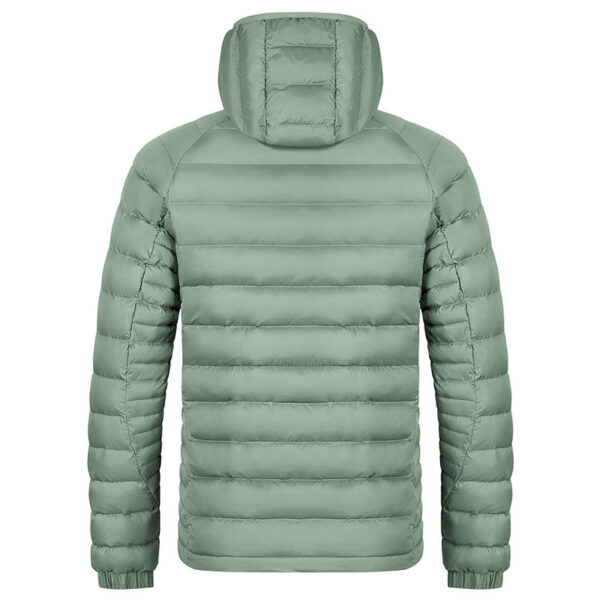 Winter Lightweight Hooded Coat With Pockets Fashion Warm Portable Zipper Jacket For Men Clothing Solid Color Outerwear Tops - Image 9