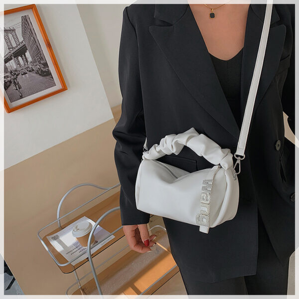 Ladies Shoulder Bag, Underarm Pleated Bag - Image 10