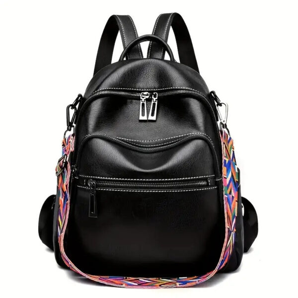 Purse For Women Fashion Faux Leather Convertible Shoulder Handbag Travel Bag Satchel Rucksack Ladies Bag - Image 5