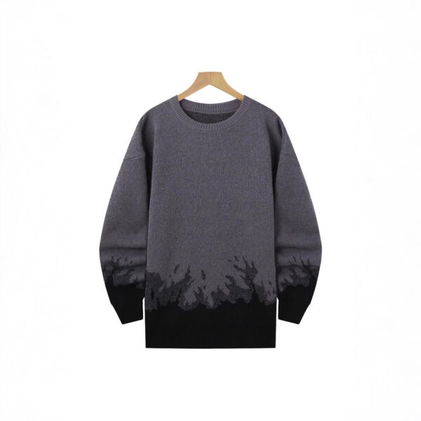 Flame Knitted Sweater Men's Leisure Warm - Image 2