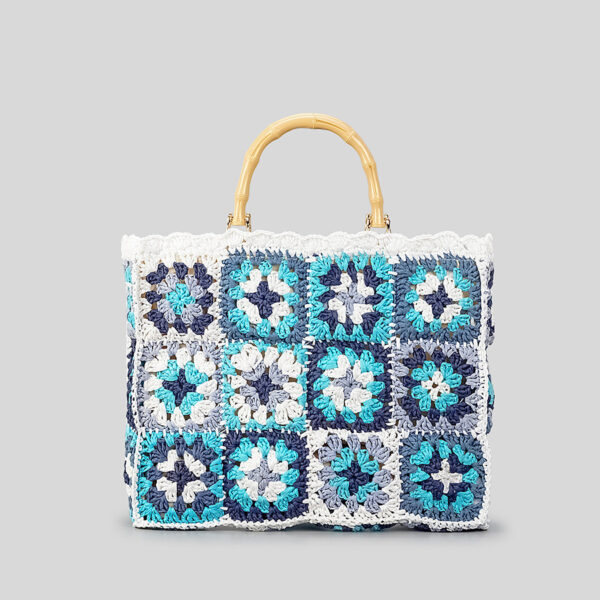 Fashion Cool Contrast Color Straw Bag Women - Image 2