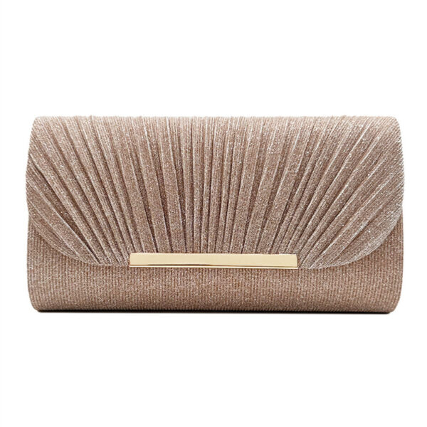 Women's Hardware Edge Party Pattern Fine Pink Clutch - Image 2