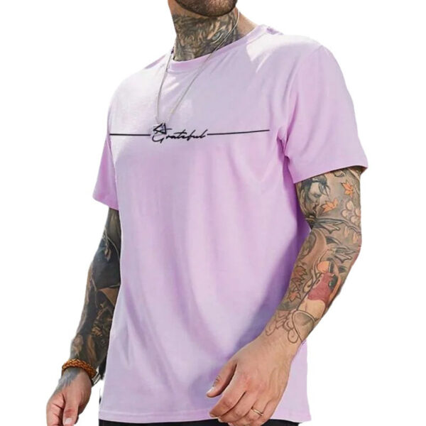 Men's 3D Digital Printing Sports Style With Letters Short-sleeved T-shirt - Image 4
