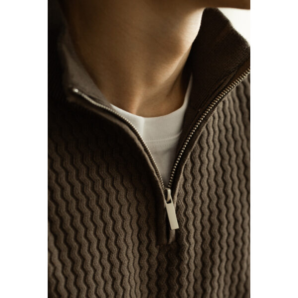 Turtleneck Zipper Sweater Men's Coat Thick Long Sleeve - Image 3