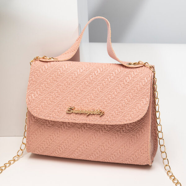 Simple Embossed Chain Simple Handbag - Image 6