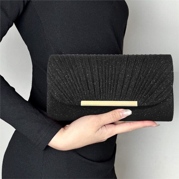 Women's Hardware Edge Party Pattern Fine Pink Clutch - Image 6