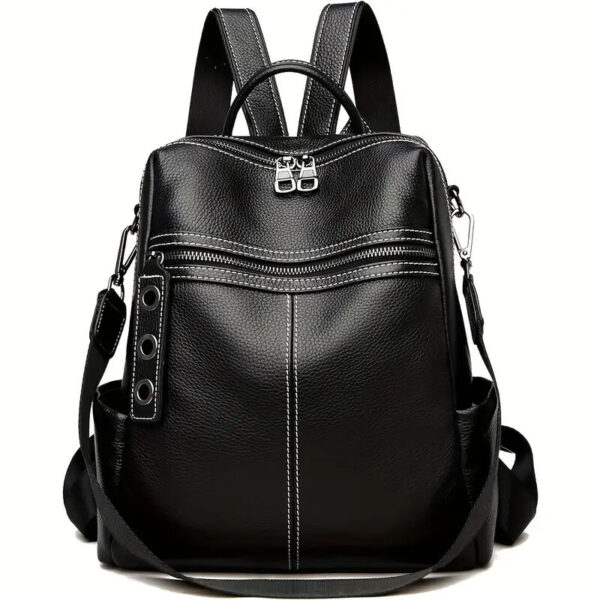 Purse For Women Fashion Faux Leather Convertible Shoulder Handbag Travel Bag Satchel Rucksack Ladies Bag - Image 2