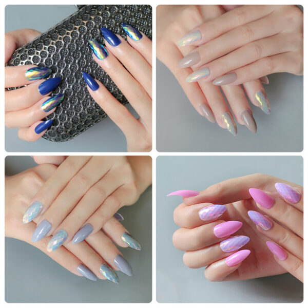24 pieces of trendy wearable fake nail pieces - Image 4