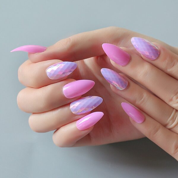 24 pieces of trendy wearable fake nail pieces - Image 5