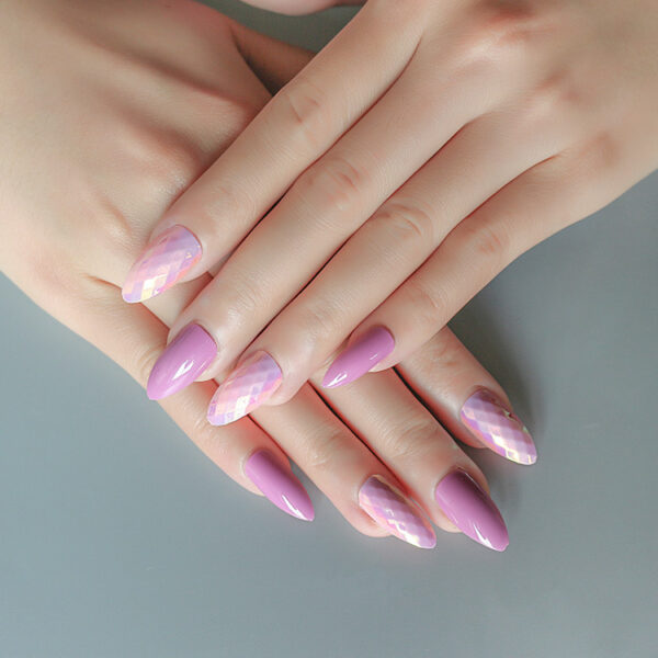 24 pieces of trendy wearable fake nail pieces - Image 6
