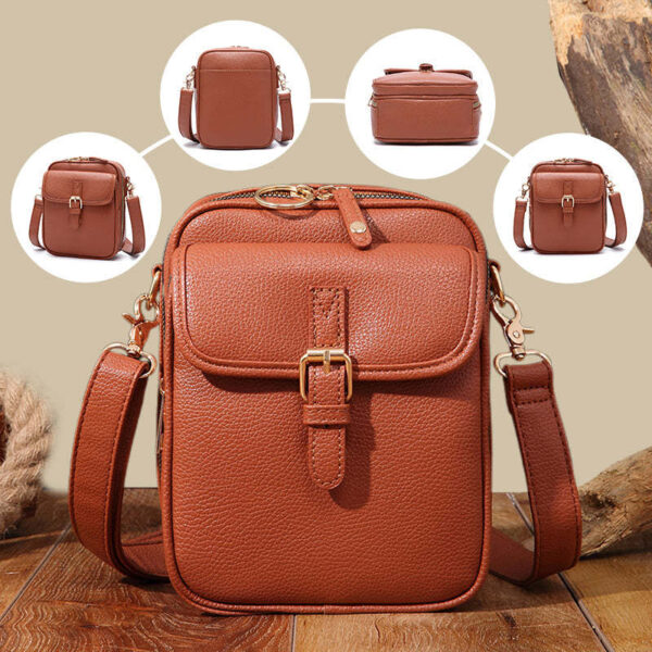 Unisex Vintage Large Capacity Messenger Bag Storage Bag  With 10 Card Inserts Casual Backpack Women's Bag Retro Backpack Large Capacity Travel - Image 10